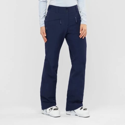 Navy Salomon Edge Women's Ski Pants | IE DC5607